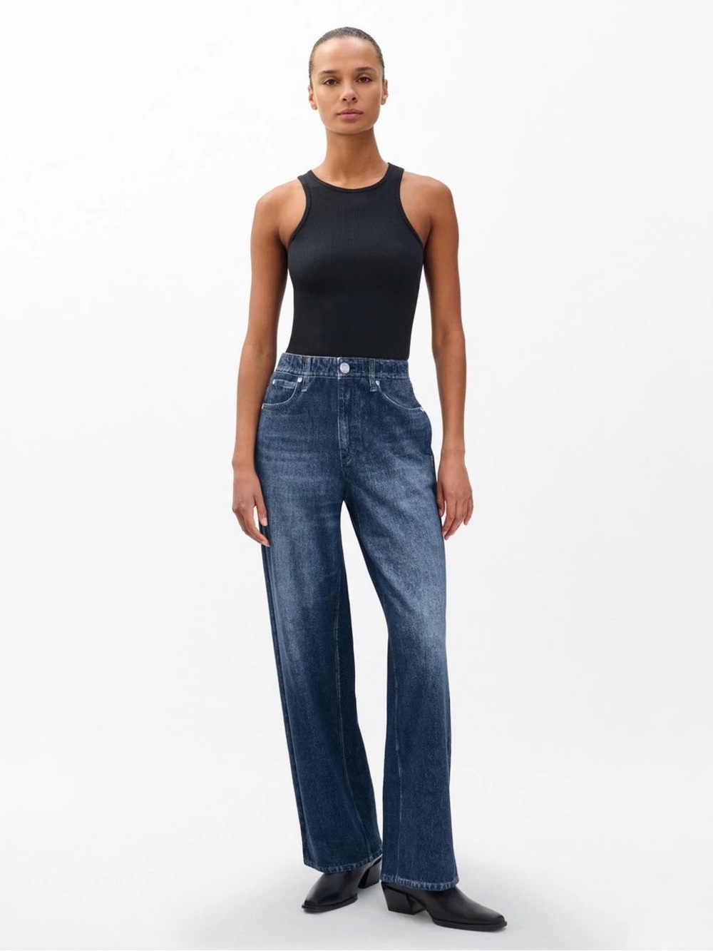 rag & bone Miramar Wide-Leg Pant in Petra
